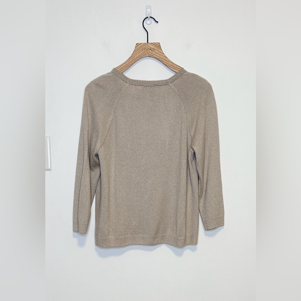 St. John collection cardigan with gold threading , sz : small - Picture 2 of 9